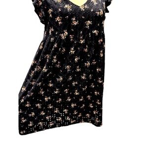 "EVERLY "Mini, Eyelet‎ Material, Floral throughout Dress,Fairy Goth, Size M